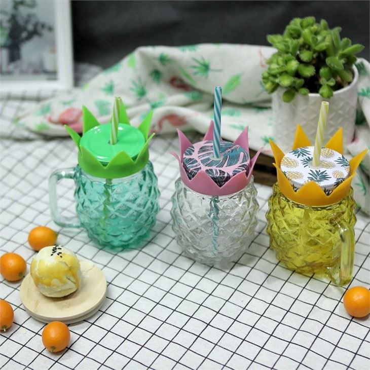 Color Pineapple Glass Bottle