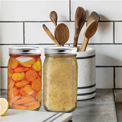 Прозора скляна банка Mason 32 унцій