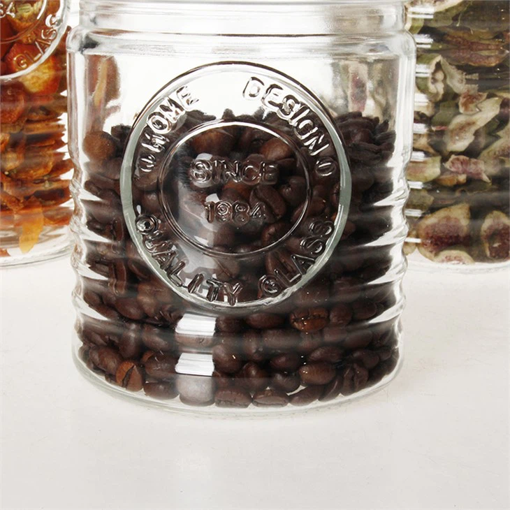 Custom Glass Candy Jar With Glass Lid