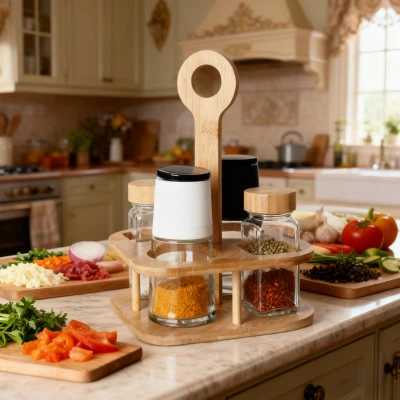 Набір спецій зі змішаною кришкою на 4-баночки